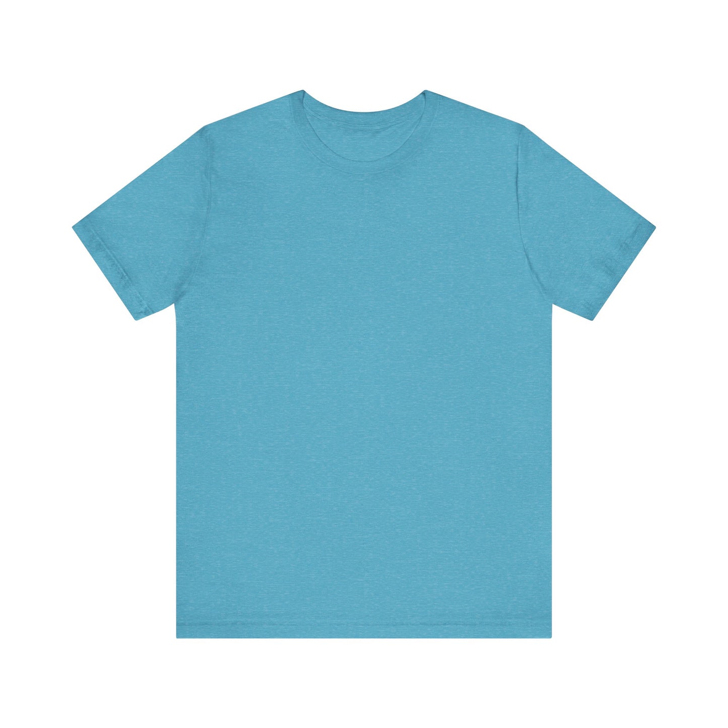 Unisex Heather Aqua Blue Light Blend Jersey Short Sleeve T Shirt