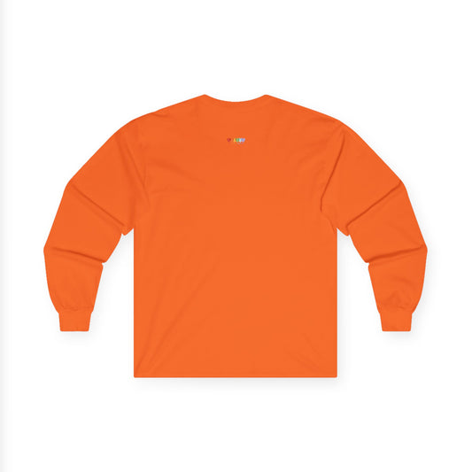 Unisex Ultra Cotton Opal Orange Long Sleeve Medium Blend T Shirt
