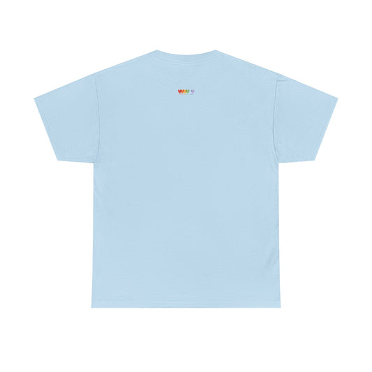 Unisex Powder Blue Medium Blend Cotton Short Sleeve T Shirt