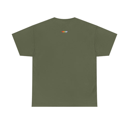 Unisex Military Green Medium Blend Cotton Short Sleeve T Shirt