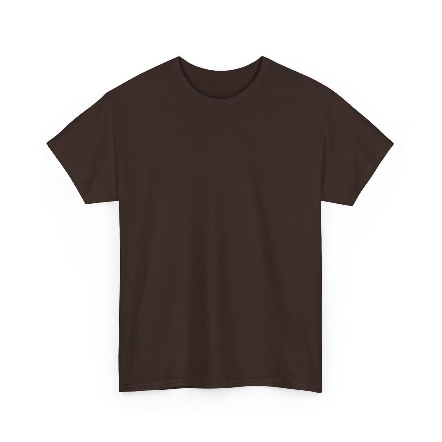 Unisex Dark Chocolate Brown Medium Blend Cotton Short Sleeve T Shirt