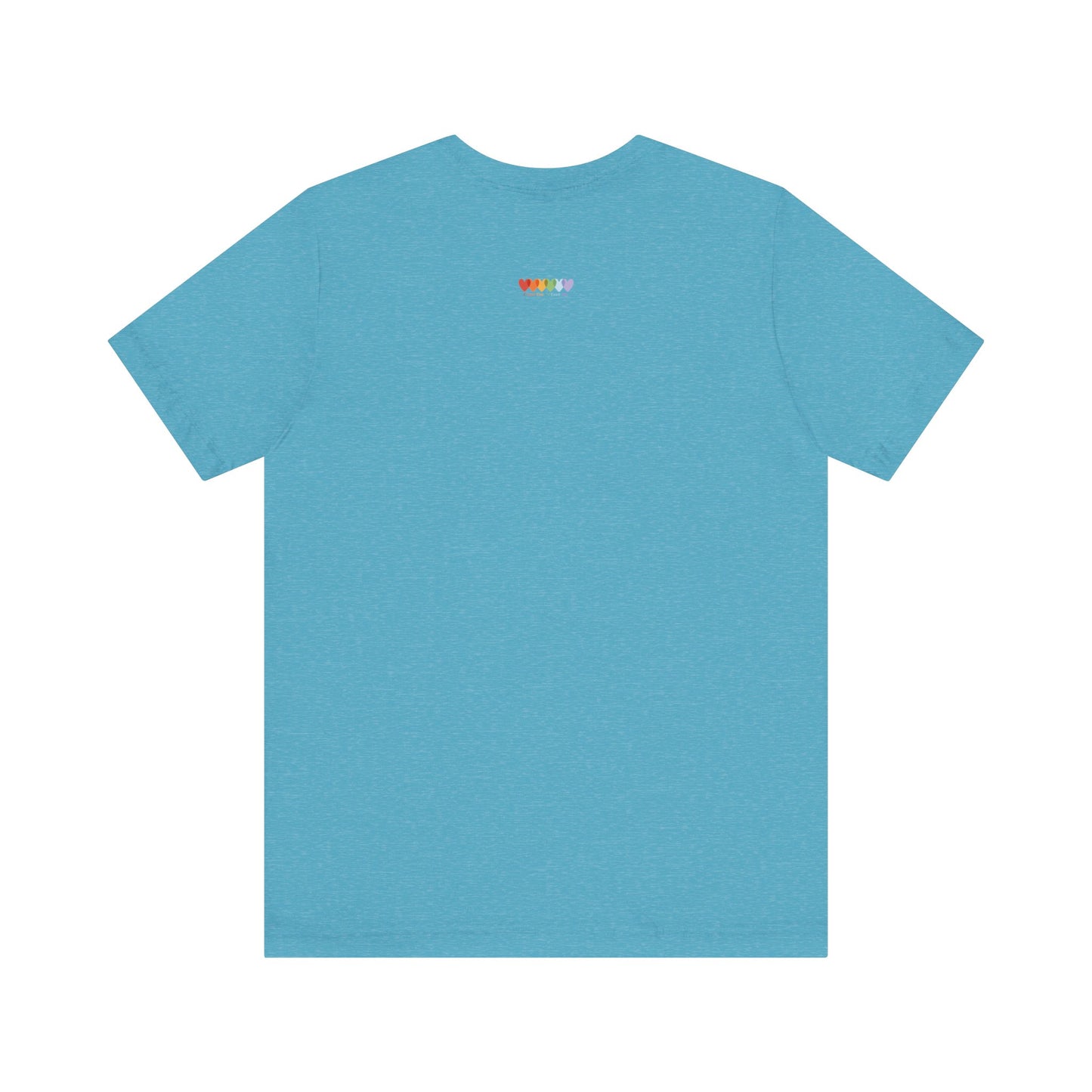 Unisex Heather Aqua Blue Light Blend Jersey Short Sleeve T Shirt