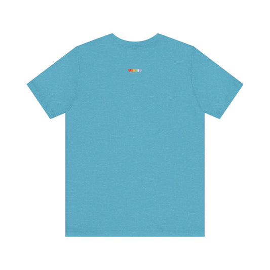 Unisex Heather Aqua Blue Light Blend Jersey Short Sleeve T Shirt