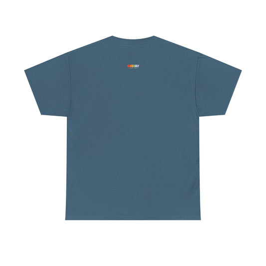 Unisex Indigo Blue Medium Blend Cotton Short Sleeve T Shirt