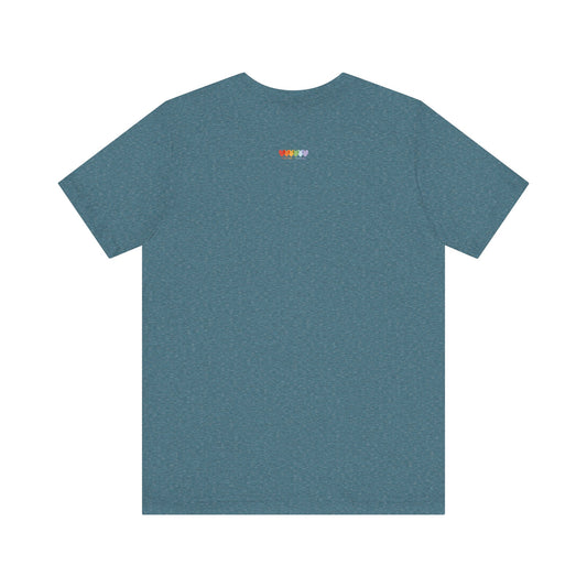Unisex Heather Deep Teal Blue Light Blend Jersey Short Sleeve T Shirt