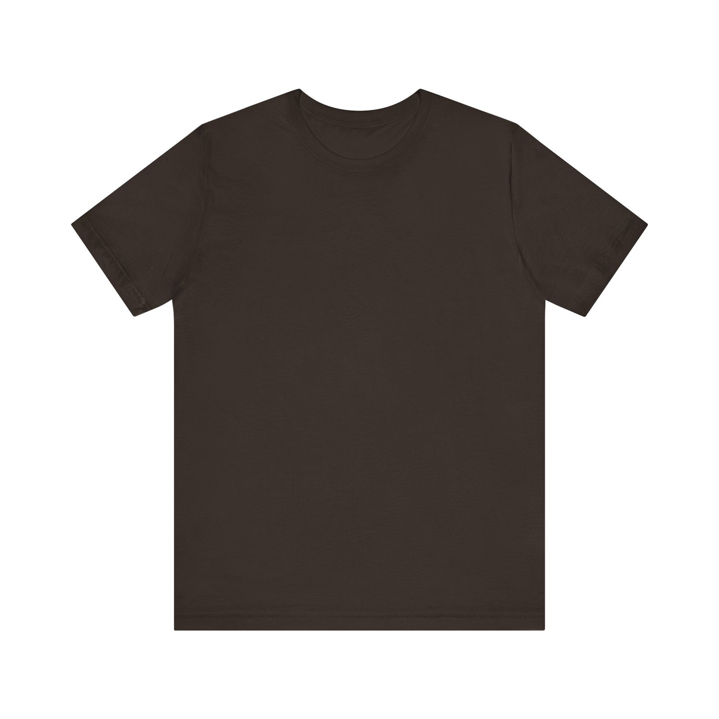 Unisex Chocolate Brown Light Blend Jersey Short Sleeve T Shirt