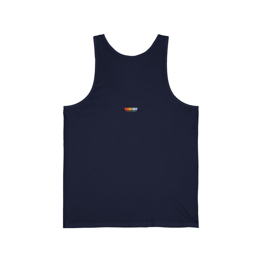 Unisex Navy Blue Extra Light Blend Jersey Tank Top