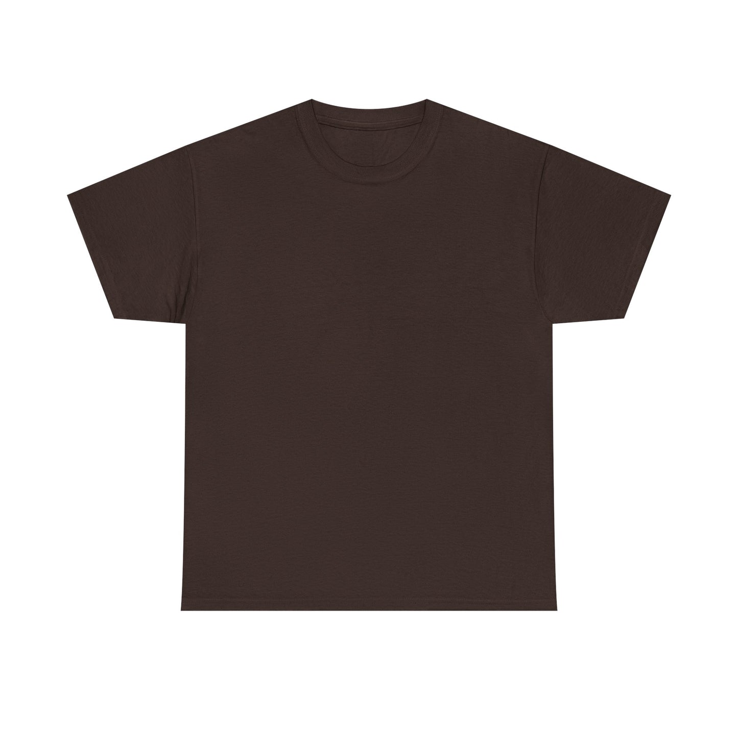 Unisex Dark Chocolate Brown Medium Blend Cotton Short Sleeve T Shirt