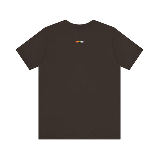 Unisex Chocolate Brown Light Blend Jersey Short Sleeve T Shirt