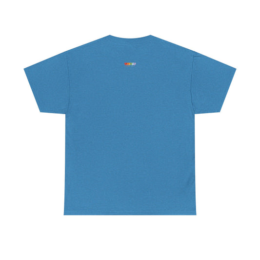 Unisex Heather Sapphire Blue Medium Blend Cotton Short Sleeve T Shirt