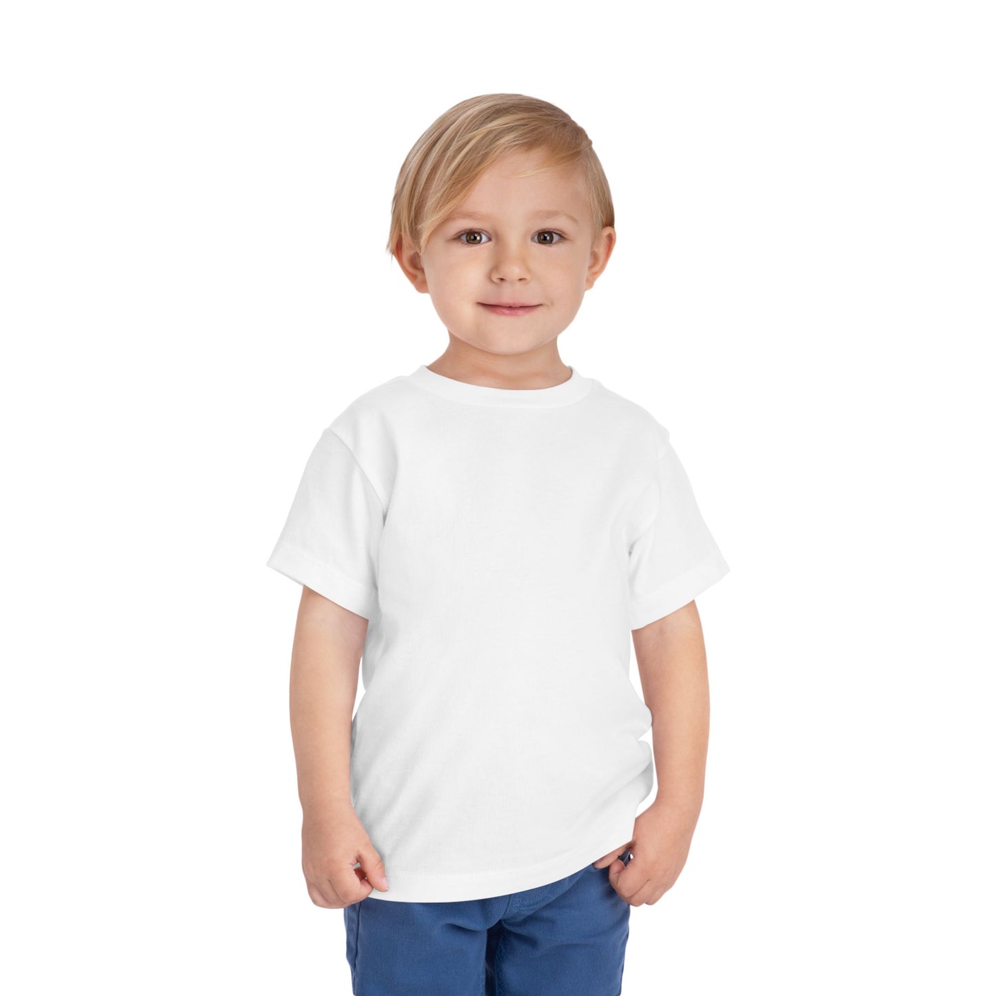 Toddler's White Short Sleeve Light Blend T Shirt