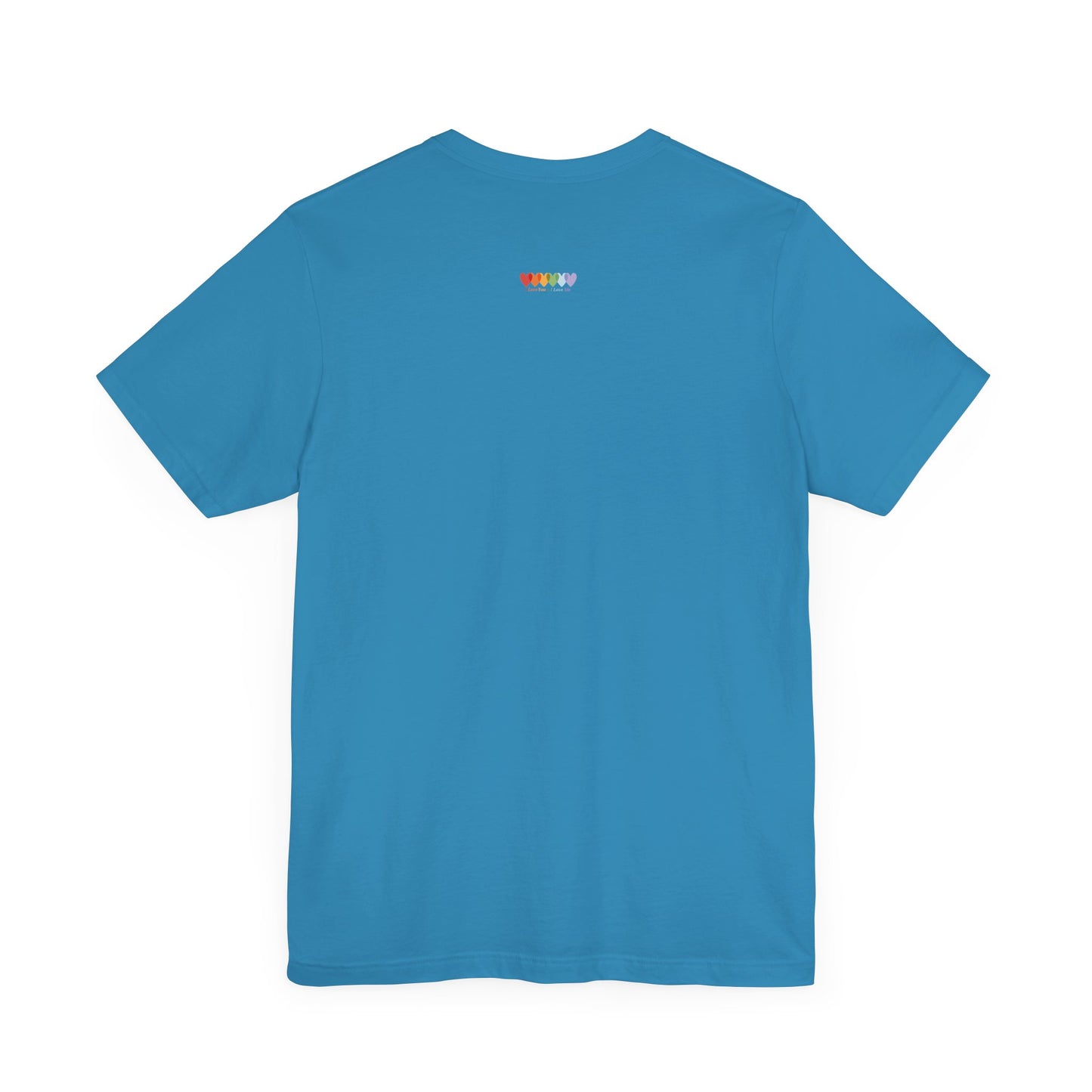 Unisex Aqua Blue Light Blend Jersey Short Sleeve T Shirt