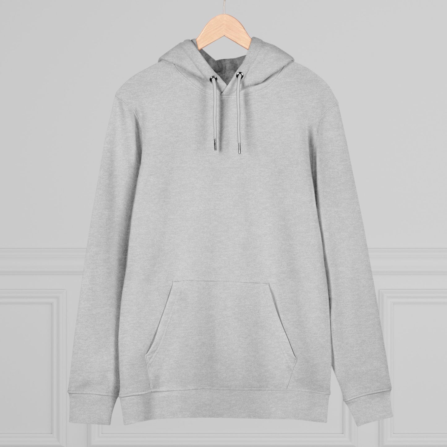 Unisex Heather Grey Organic Heavy Blend Cruiser Hoodie