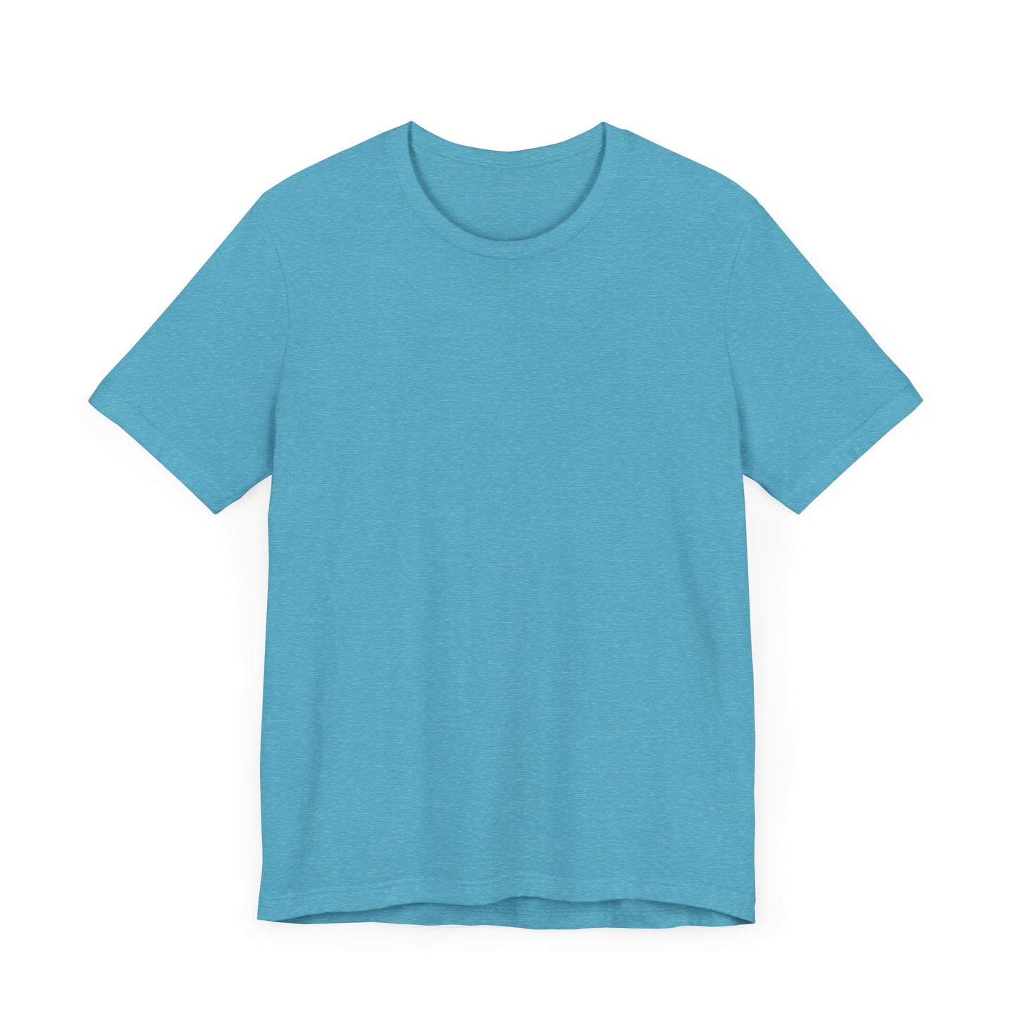 Unisex Heather Aqua Blue Light Blend Jersey Short Sleeve T Shirt
