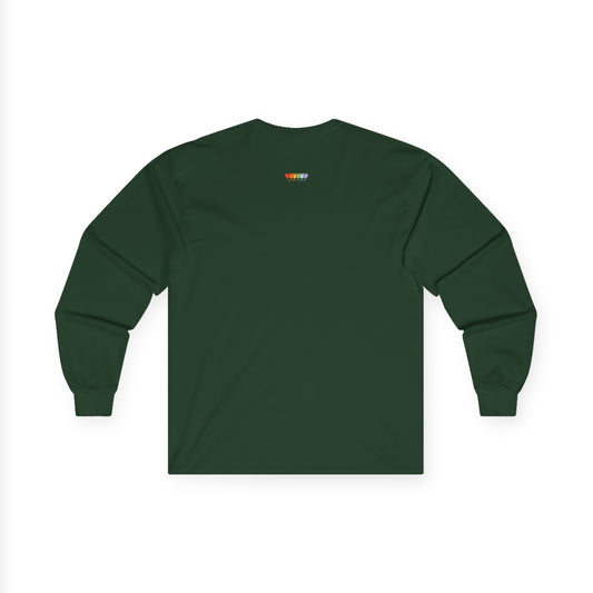 Unisex Ultra Cotton Forest Green Long Sleeve Medium Blend T Shirt