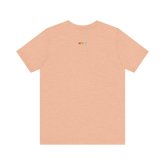 Unisex Heather Peach Pink Light Blend Jersey Short Sleeve T Shirt