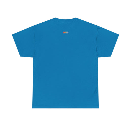 Unisex Sapphire Blue Medium Blend Cotton Short Sleeve T Shirt