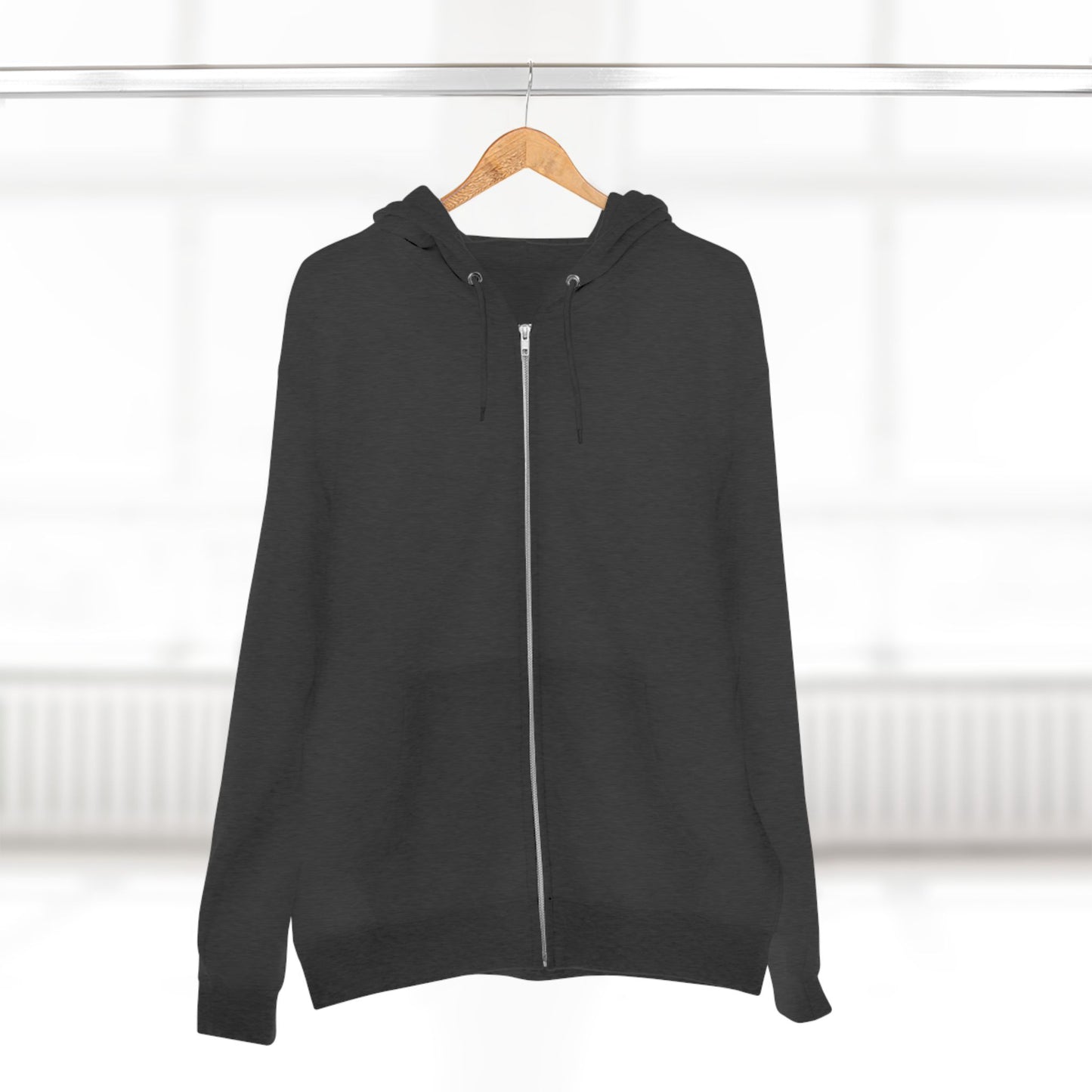 Unisex Charcoal Heather Grey Medium Heavy Blend Zip Hoodie