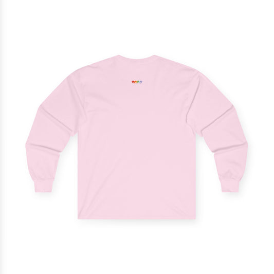 Unisex Ultra Cotton Ice Cream Pink Long Sleeve Medium Blend T Shirt