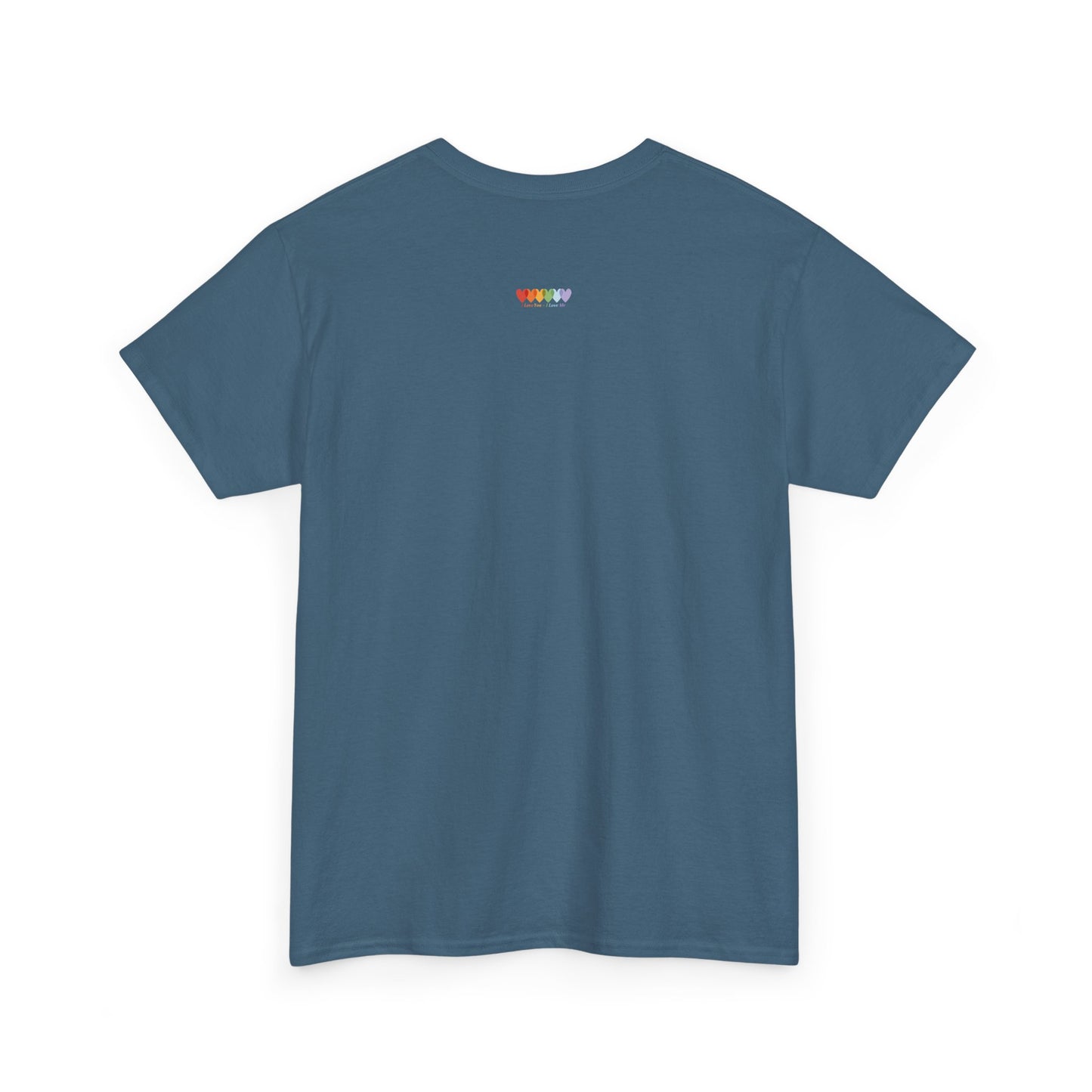 Unisex Indigo Blue Medium Blend Cotton Short Sleeve T Shirt