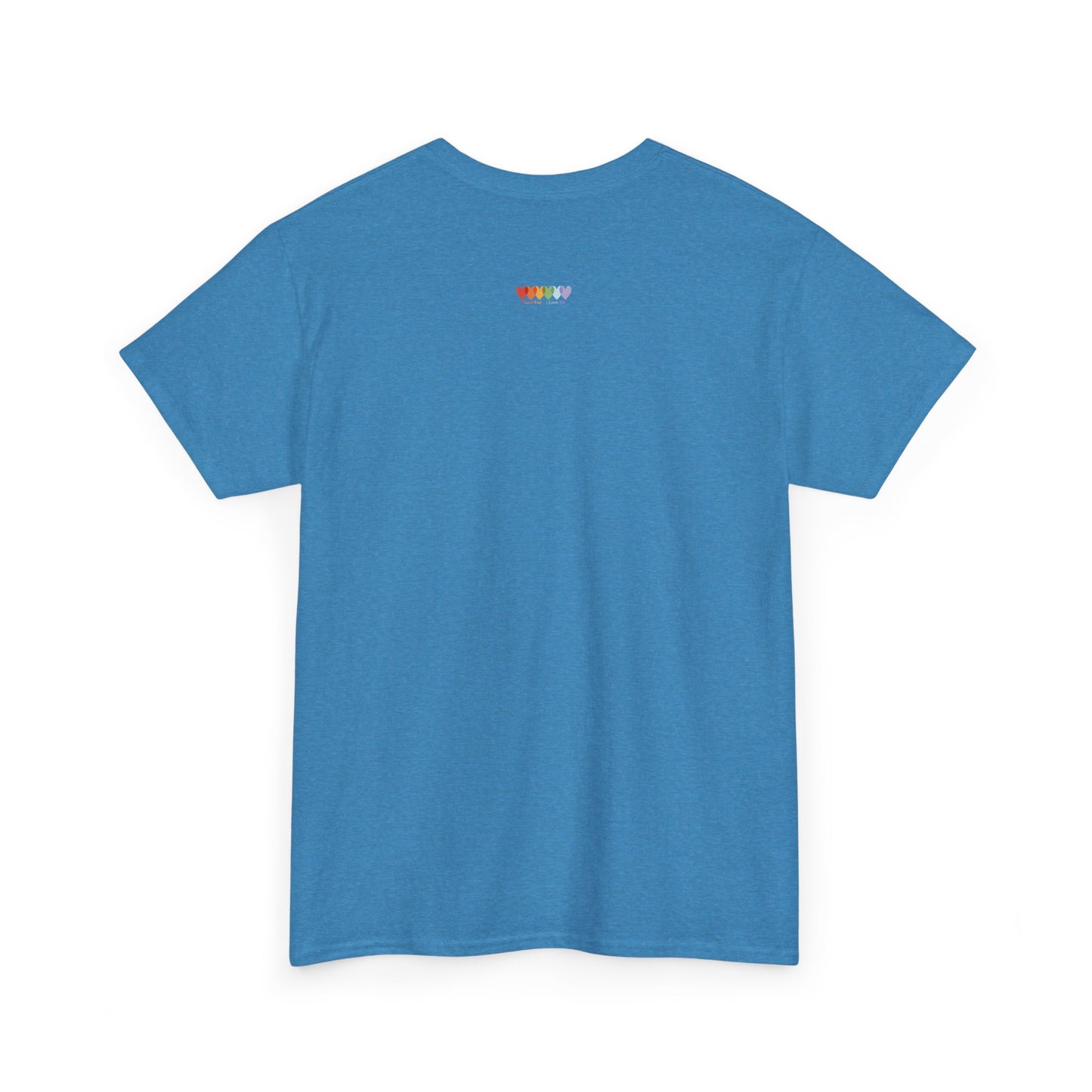 Unisex Heather Sapphire Blue Medium Blend Cotton Short Sleeve T Shirt
