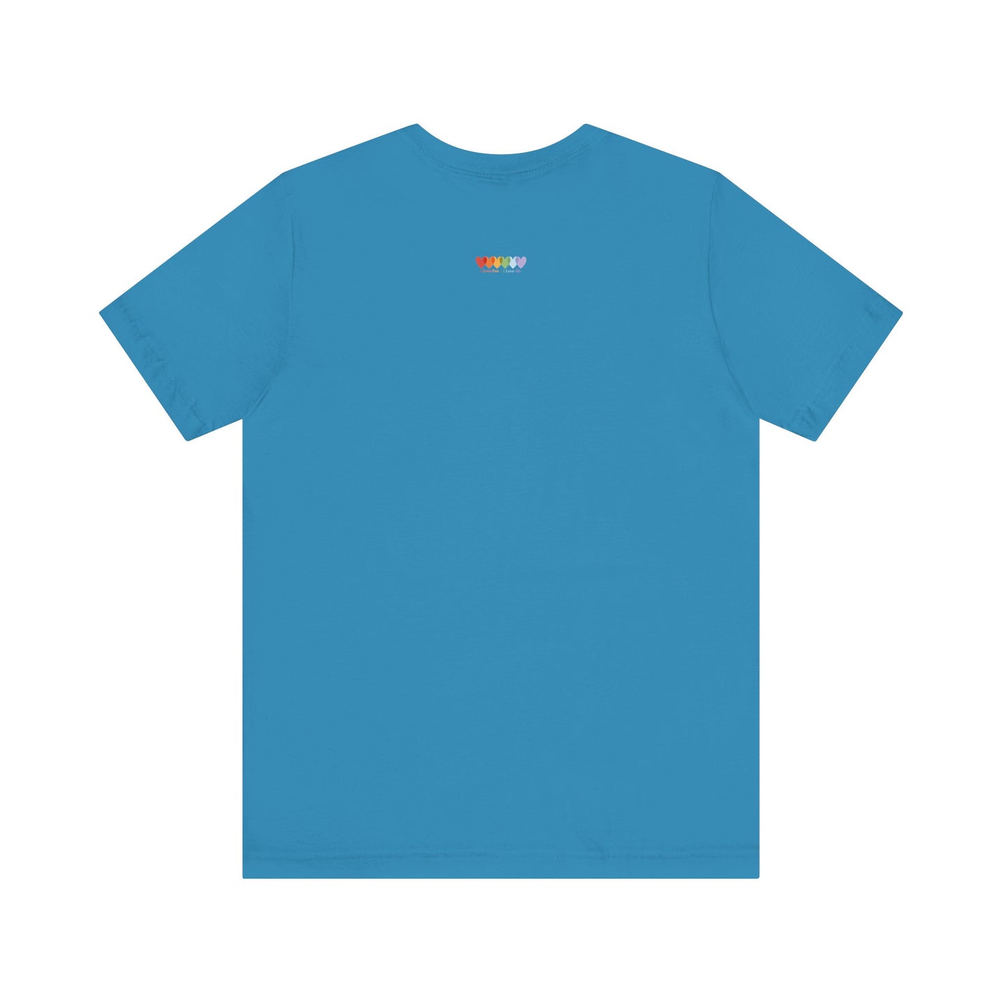 Unisex Aqua Blue Light Blend Jersey Short Sleeve T Shirt