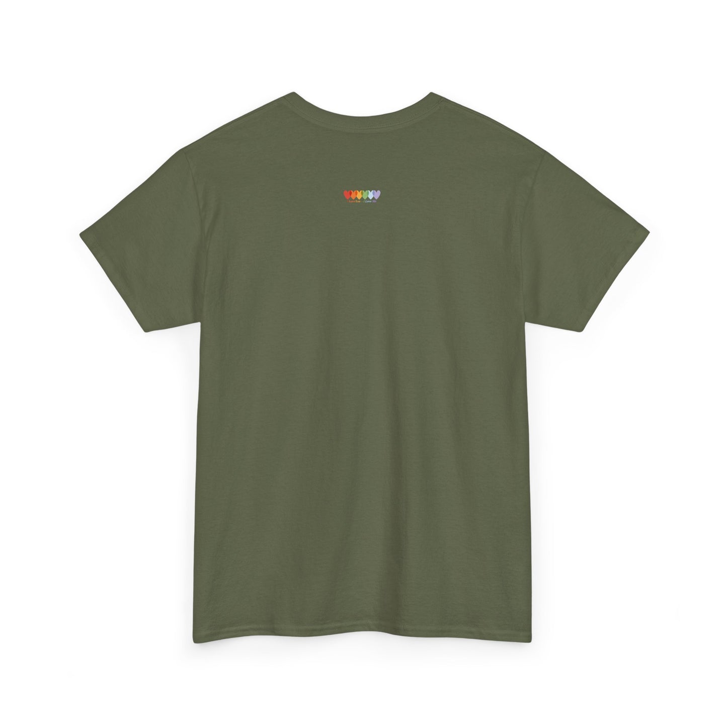 Unisex Military Green Medium Blend Cotton Short Sleeve T Shirt