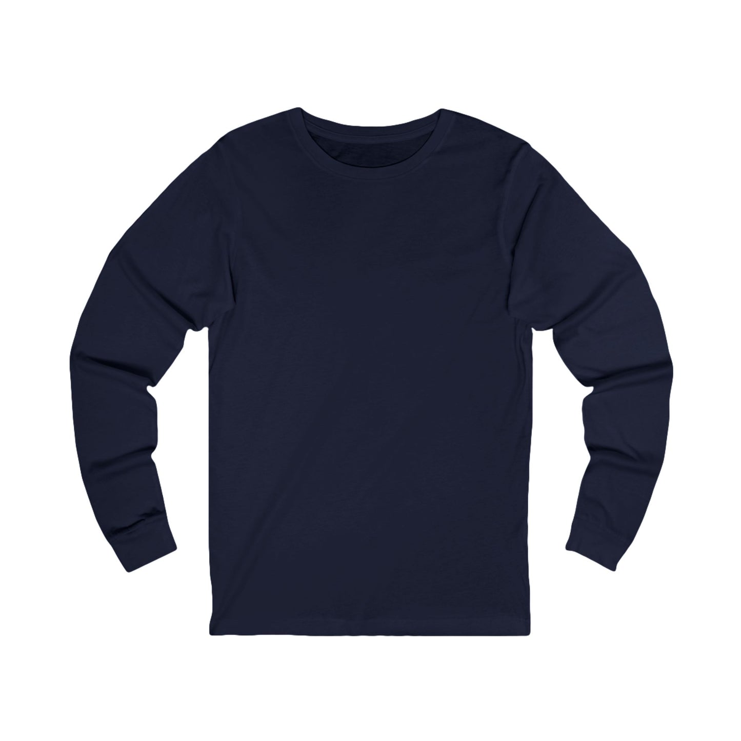 Unisex Navy Blue Jersey Light Blend Long Sleeve T Shirt