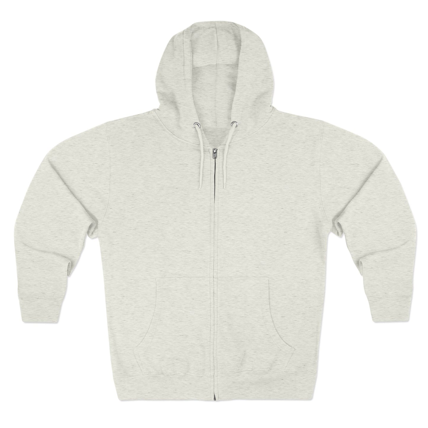 Unisex Oatmeal Heather Grey Medium Heavy Blend Zip Hoodie