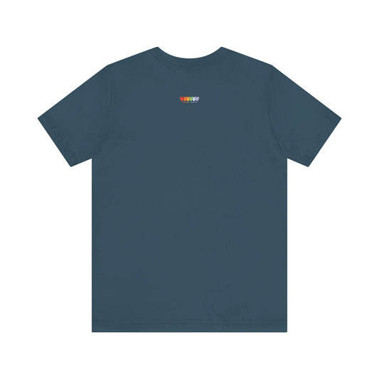 Unisex Deep Teal Blue Light Blend Jersey Short Sleeve T Shirt