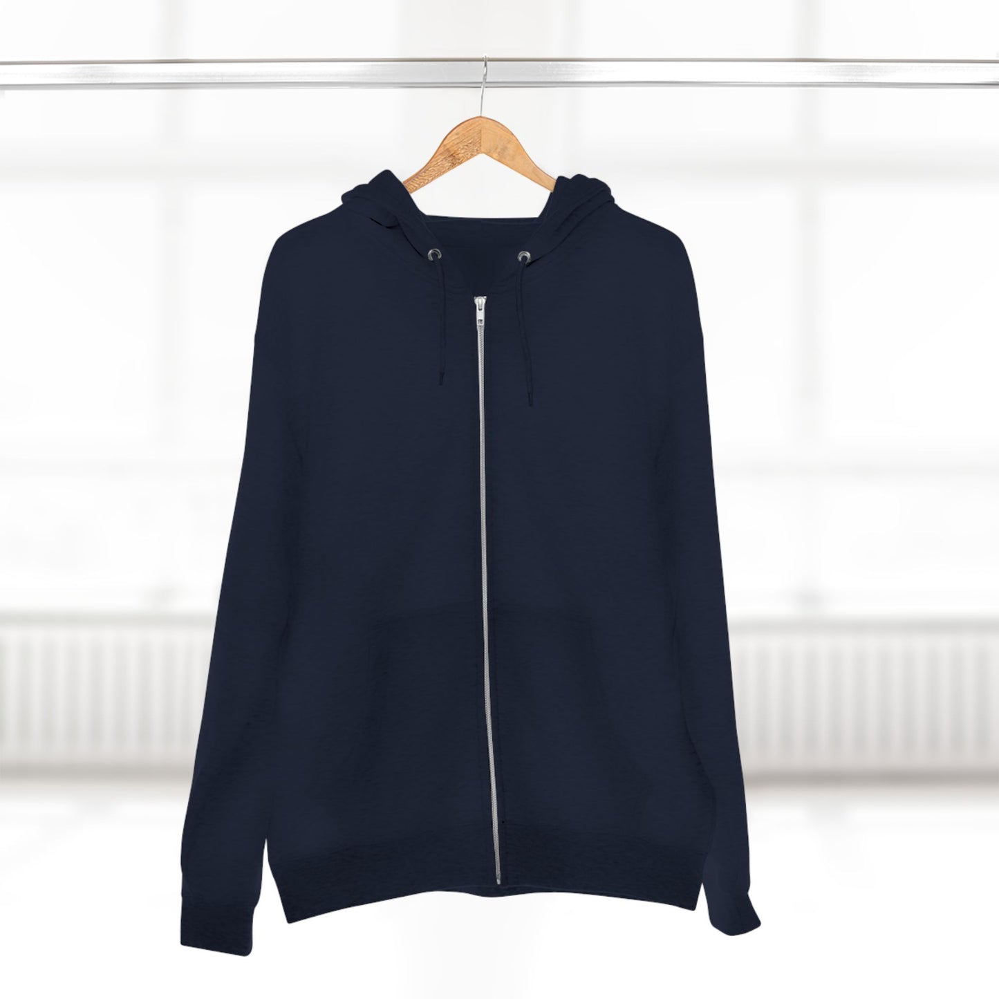 Unisex Navy Blue Medium Heavy Blend Zip Hoodie