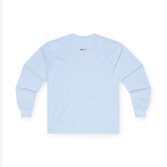 Unisex Ultra Cotton Powder Blue Long Sleeve Medium Blend T Shirt