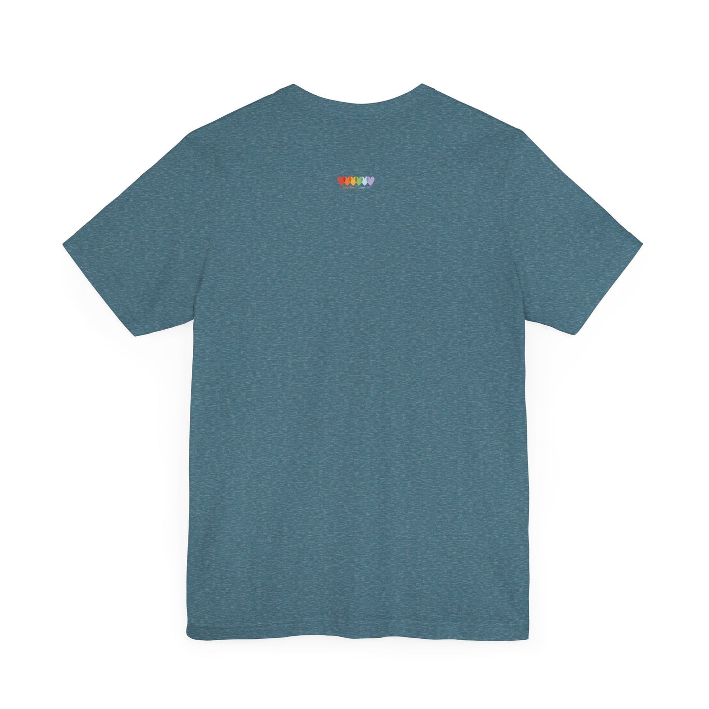Unisex Heather Deep Teal Blue Light Blend Jersey Short Sleeve T Shirt