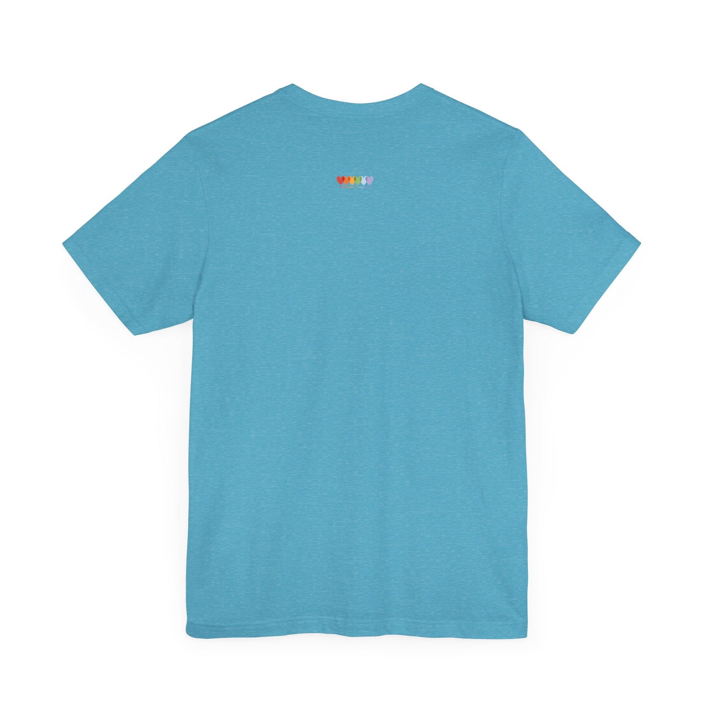 Unisex Heather Aqua Blue Light Blend Jersey Short Sleeve T Shirt