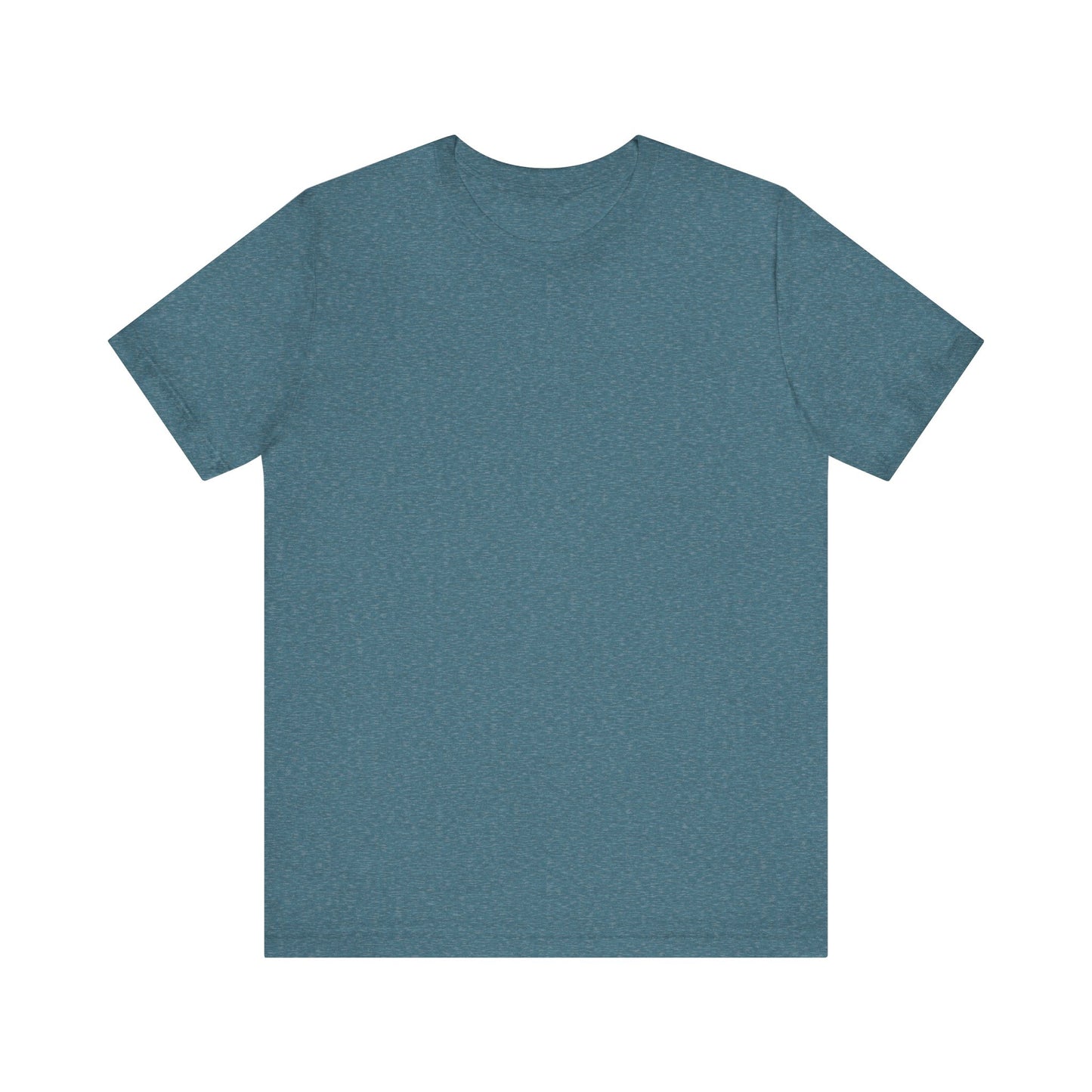 Unisex Heather Deep Teal Blue Light Blend Jersey Short Sleeve T Shirt