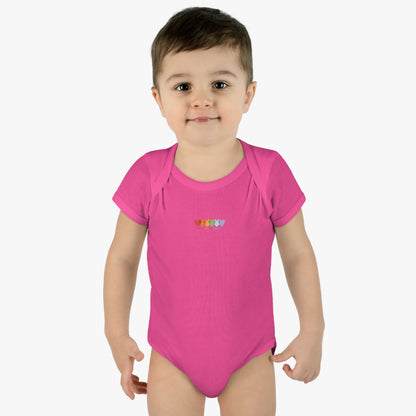 Infants Light Blend Short Sleeve Ribbed Bodysuit