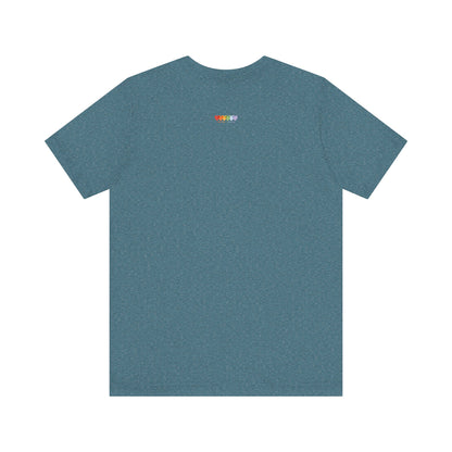 Unisex Heather Deep Teal Blue Light Blend Jersey Short Sleeve T Shirt