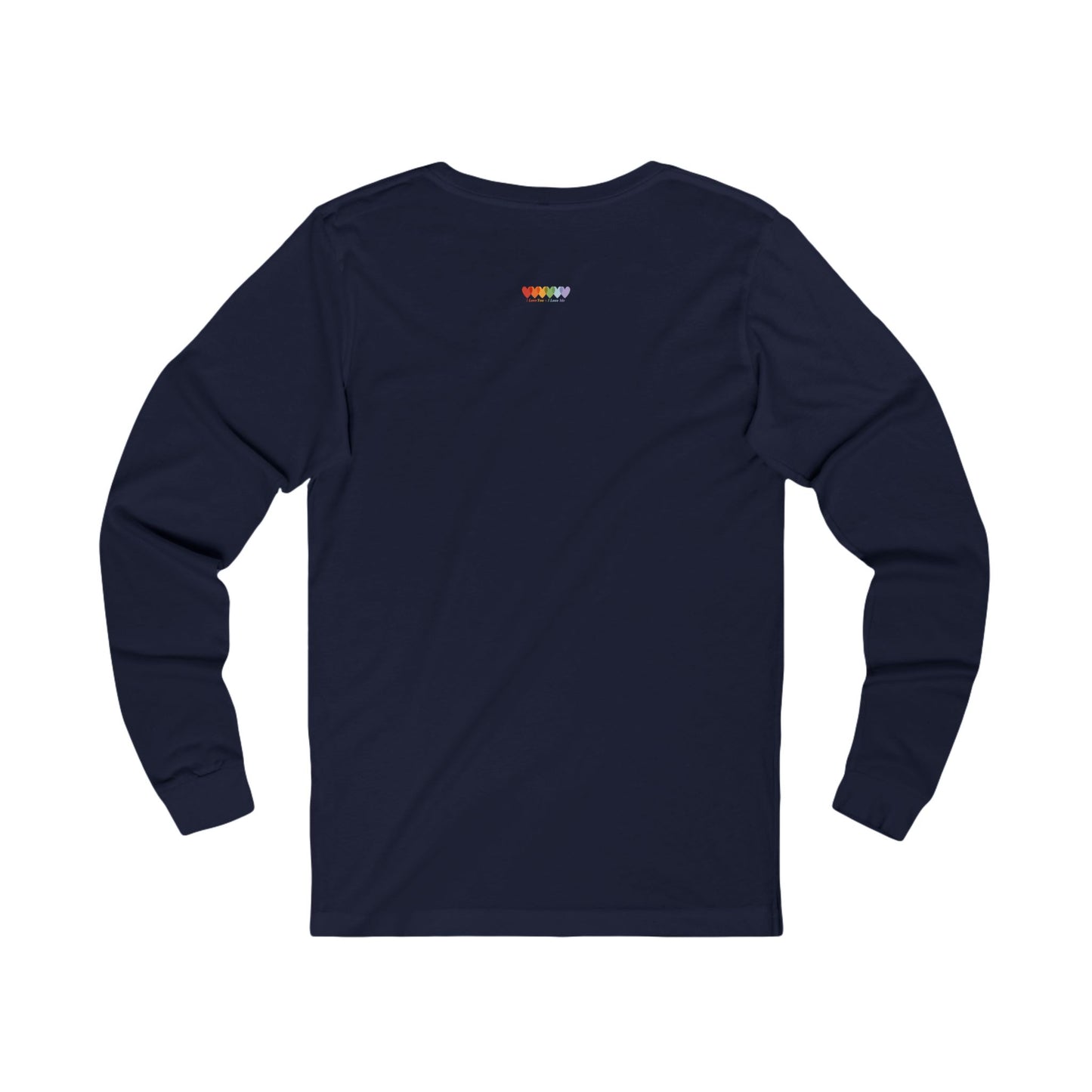 Unisex Navy Blue Jersey Light Blend Long Sleeve T Shirt