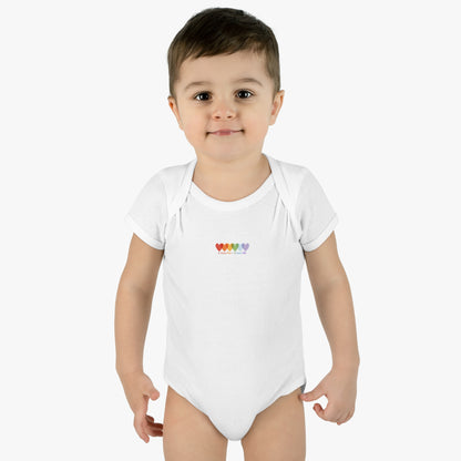 Infants Light Blend Short Sleeve Ribbed Bodysuit