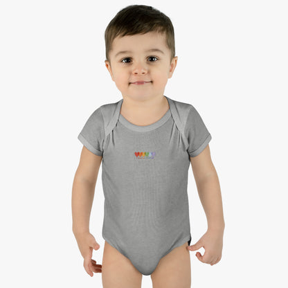 Infants Light Blend Short Sleeve Ribbed Bodysuit