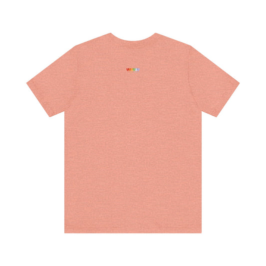Unisex Heather Sunset Pink Light Blend Jersey Short Sleeve T Shirt