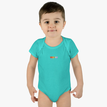 Infants Light Blend Short Sleeve Ribbed Bodysuit