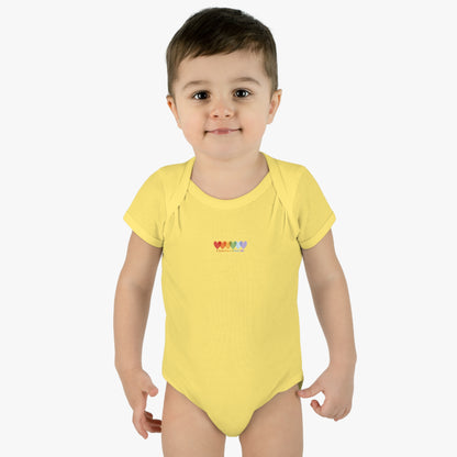 Infants Light Blend Short Sleeve Ribbed Bodysuit